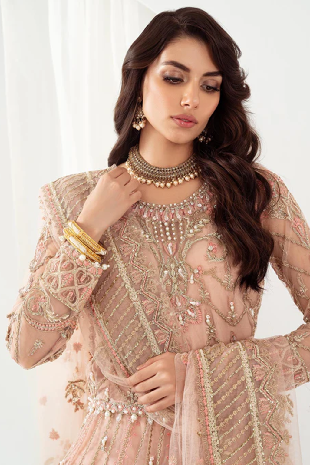 Meeral Unstitched 3 Piece Luxury Formals Pret Collection'2025-Meeral - ML-LUX22V2-5 Dilara - Meeral Luxe
