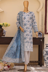 Mehak By HZ Unstitched 3 Piece Emb Lawn Vol-02 Suit-MEC-509