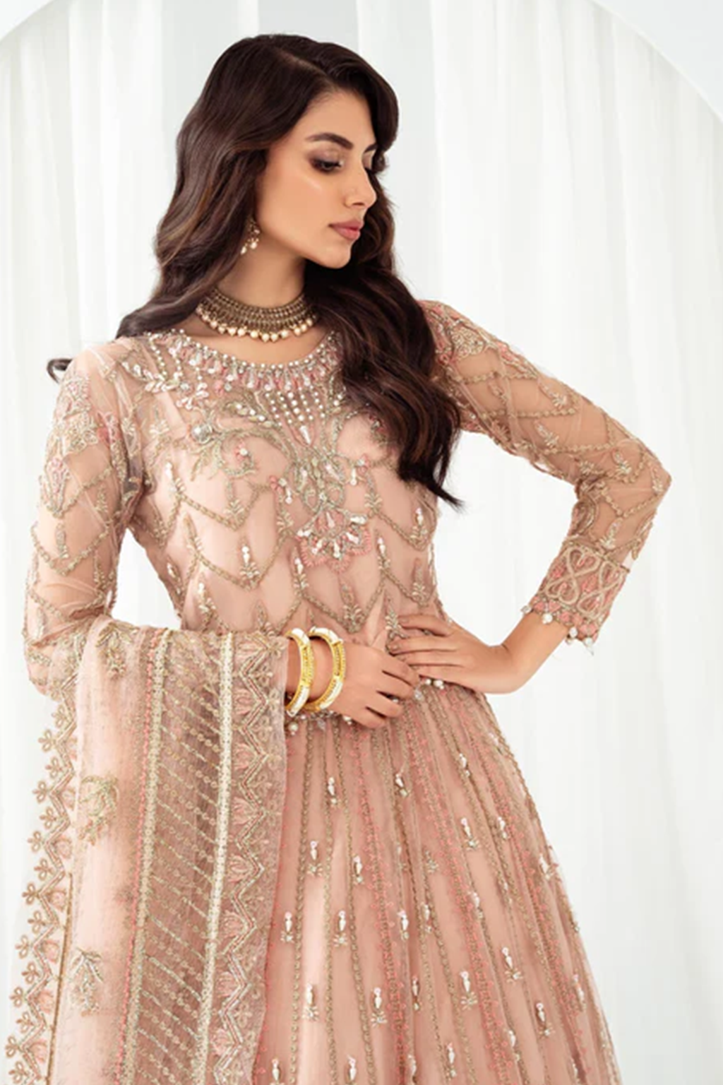Meeral Unstitched 3 Piece Luxury Formals Pret Collection'2025-Meeral - ML-LUX22V2-5 Dilara - Meeral Luxe
