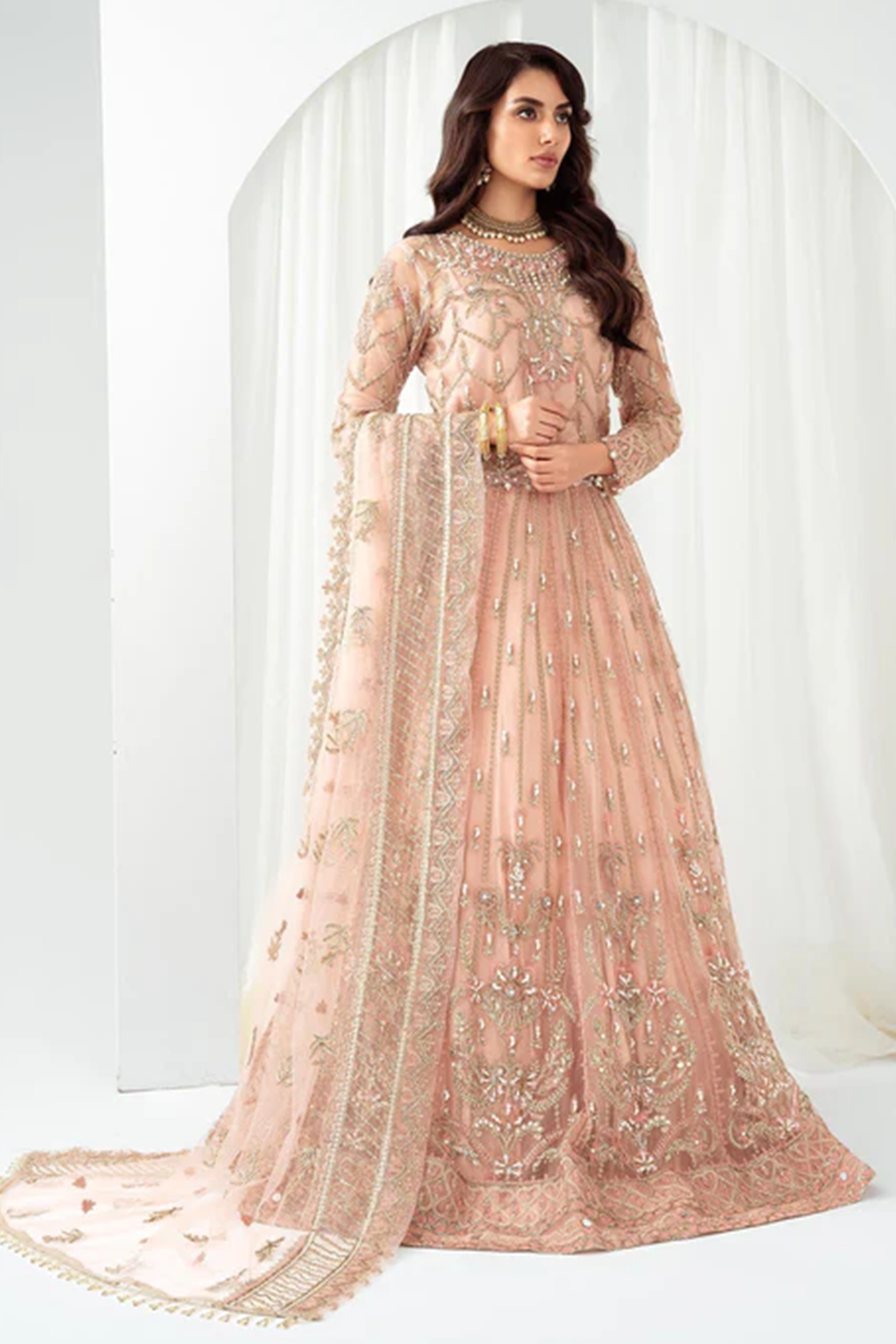 Meeral Unstitched 3 Piece Luxury Formals Pret Collection'2025-Meeral - ML-LUX22V2-5 Dilara - Meeral Luxe
