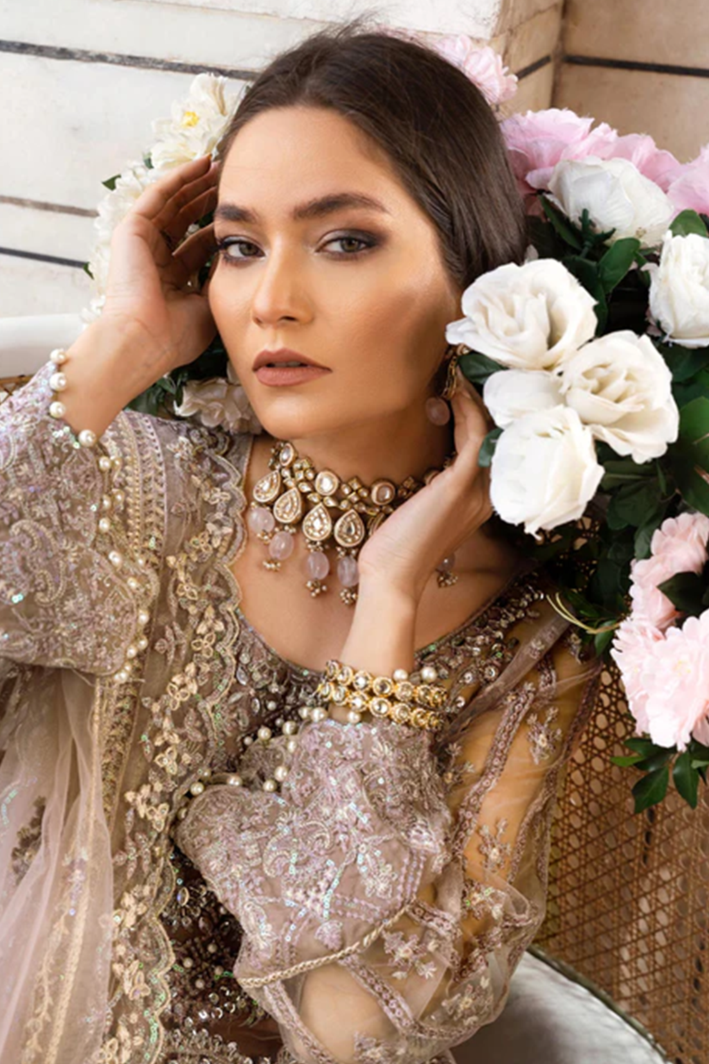 Meeral Unstitched 3 Piece Luxury Formals Pret Collection'2025-Meeral - Mahjabeen - MB-04 - Meeral Luxe
