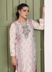Daily Chic - Ahlam By Safa Textile Stitched 1 Piece Summer Shirt-Maroon Grace
