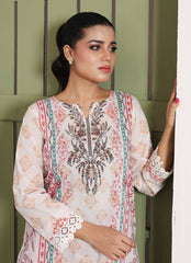 Daily Chic - Ahlam By Safa Textile Stitched 1 Piece Summer Shirt-Maroon Grace
