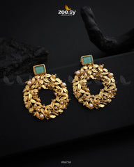 Leaf Nest Earrings Mint Green - Zeesy Jewellery