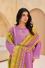 Qurb Stitched 3 Piece Winter Collection'2025-Lilac Reverie