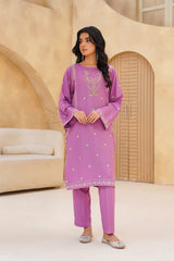 Qurb Stitched 3 Piece Winter Collection'2025-Lilac Reverie
