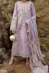 Saira Shakira Unstitched 3 Piece Luxury Lawn Suit-Lillie De Jong Amethyst