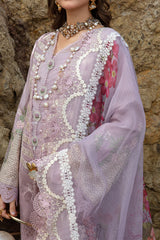 Saira Shakira Unstitched 3 Piece Luxury Lawn Suit-Lillie De Jong Amethyst