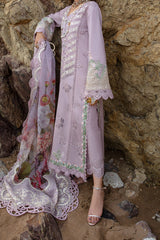 Saira Shakira Unstitched 3 Piece Luxury Lawn Suit-Lillie De Jong Amethyst