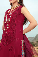 Saira Shakira Unstitched 3 Piece Luxury Lawn Suit-Lillie De Jong Cherry
