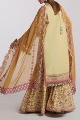 SS Lawn By Hussain Rehar Unstitched 3 Piece Emb Lawn Eid Edit Suit-04-Limone