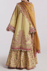 SS Lawn By Hussain Rehar Unstitched 3 Piece Emb Lawn Eid Edit Suit-04-Limone