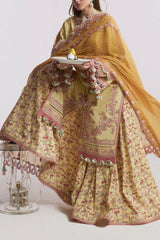 SS Lawn By Hussain Rehar Unstitched 3 Piece Emb Lawn Eid Edit Suit-04-Limone