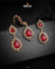 Lupine Earrings Golden Red - Zeesy Jewellery