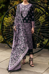 Hemline Odyssey By Mushq Unstitched 3 Piece Luxury Emb Lawn Suit-HMC-05-Luxe Lace