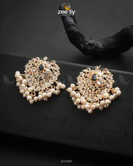 Luxuriant Earrings Golden Black - Zeesy Jewellery