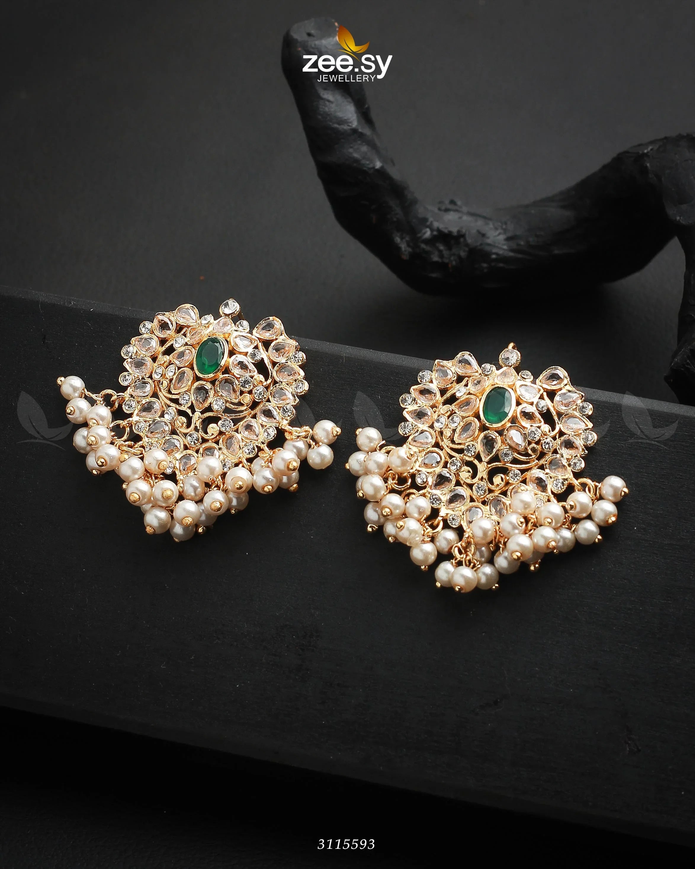 Luxuriant Earrings Green - Zeesy Jewellery
