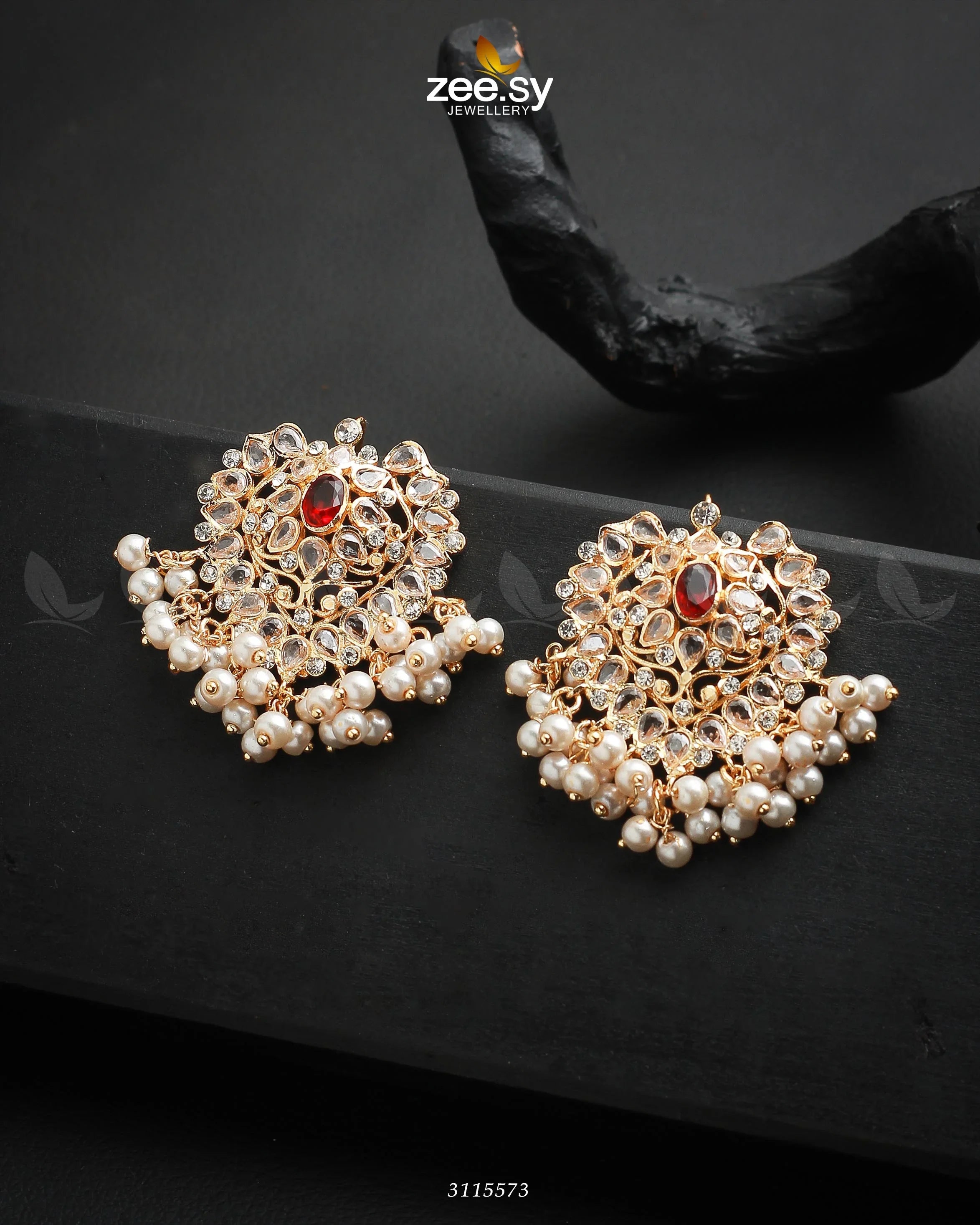 Luxuriant Earrings Red - Zeesy Jewellery
