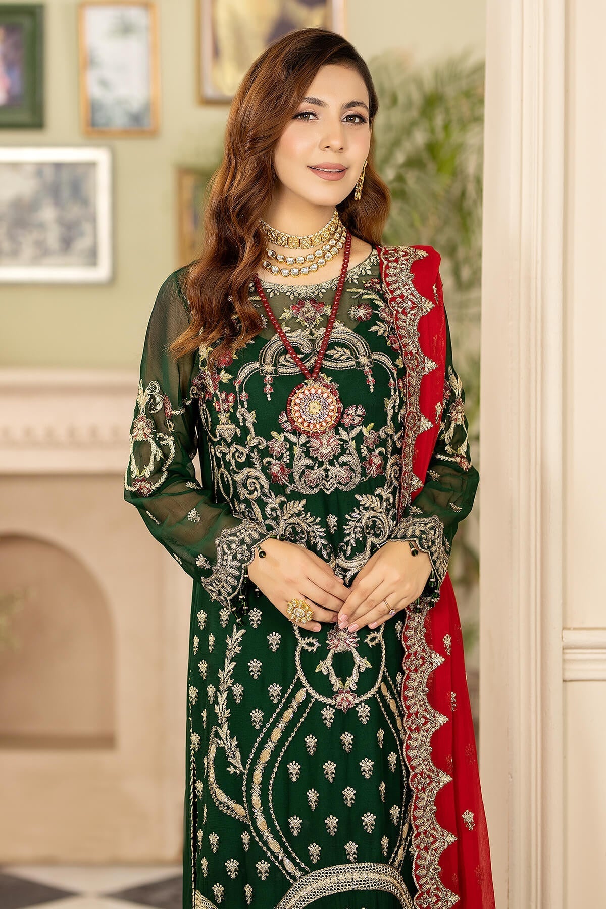 Majestic by Imrozia Premium Baagh Unstitched 3 Piece Formals Collection'2023-M-43