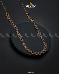 MALLA NECKLACE-0915 Black - Zeesy Jewellery
