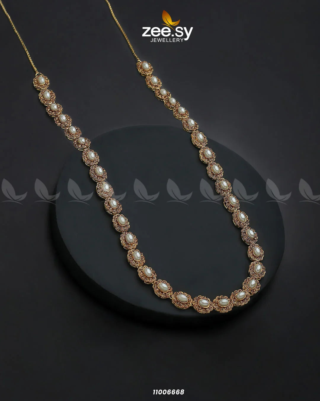 MALLA NECKLACE-0915 Pearl - Zeesy Jewellery