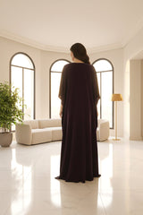 Veloria By Dressline Velvet Kaftan Winter Collection'2025-veloria-stitched-velvet-wine
