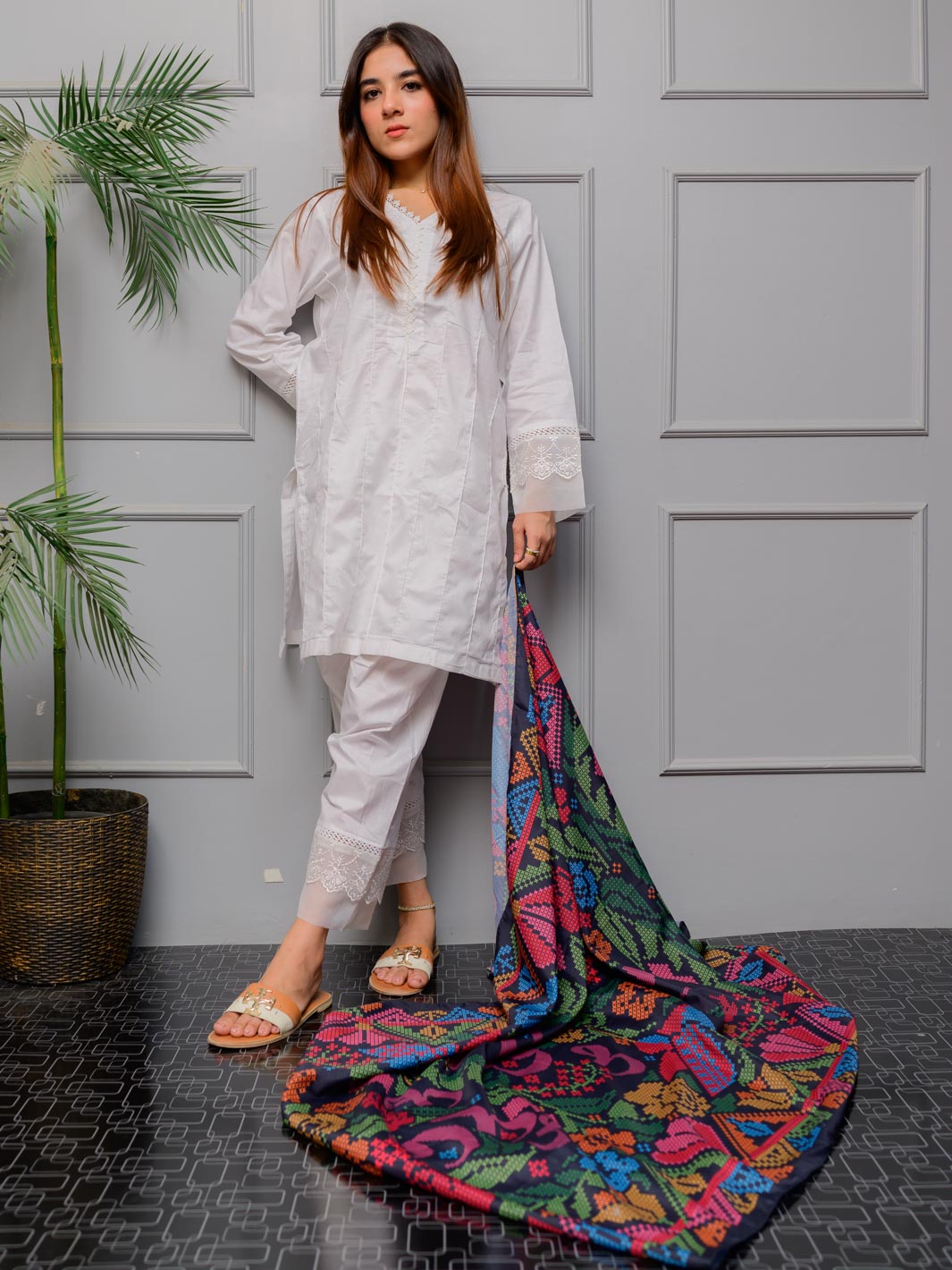 TNG Odhni Collection-Kashida Kaari Odhni