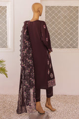 Majestic By HZ Unstitched 3 Piece Luxury Emb Lawn Suit-MEC-01