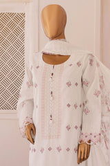 Majestic By HZ Unstitched 3 Piece Luxury Emb Lawn Suit-MEC-02