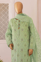 Majestic By HZ Unstitched 3 Piece Luxury Emb Lawn Suit-MEC-05