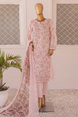 Majestic By HZ Unstitched 3 Piece Luxury Emb Lawn Suit-MEC-06