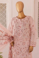 Majestic By HZ Unstitched 3 Piece Luxury Emb Lawn Suit-MEC-06