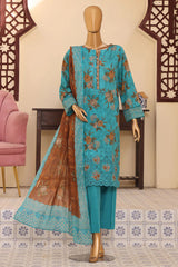 Mehak By HZ Unstitched 3 Piece Emb Lawn Vol-02 Suit-MEC-307