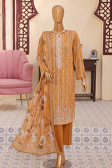 Mehak By HZ Unstitched 3 Piece Emb Lawn Vol-02 Suit-MEC-505