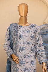 Mehak By HZ Unstitched 3 Piece Emb Lawn Vol-02 Suit-MEC-509