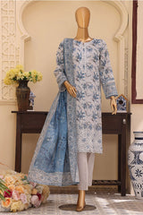 Mehak By HZ Unstitched 3 Piece Emb Lawn Vol-02 Suit-MEC-509