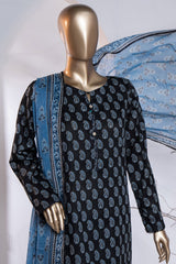 Meenakari By HZ Unstitched 3 Piece Emb Digital Print Doriya Lawn Suit-MEC-79