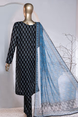 Meenakari By HZ Unstitched 3 Piece Emb Digital Print Doriya Lawn Suit-MEC-79