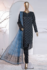 Meenakari By HZ Unstitched 3 Piece Emb Digital Print Doriya Lawn Suit-MEC-79