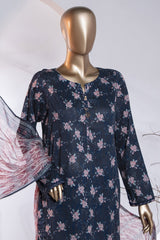 Meenakari By HZ Unstitched 3 Piece Emb Digital Print Doriya Lawn Suit-MEC-86