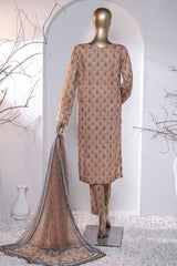 Meenakari By HZ Unstitched 3 Piece Emb Digital Print Doriya Lawn Suit-MEC-92
