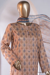 Meenakari By HZ Unstitched 3 Piece Emb Digital Print Doriya Lawn Suit-MEC-92