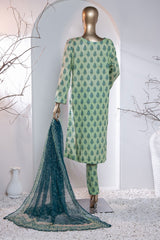 Meenakari By HZ Unstitched 3 Piece Emb Digital Print Doriya Lawn Suit-MEC-96
