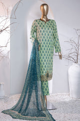 Meenakari By HZ Unstitched 3 Piece Emb Digital Print Doriya Lawn Suit-MEC-96