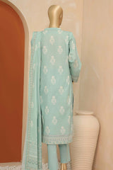 Meenakari By Hz Unstitched 3 Piece Emb Doriya Suit-MED-01-Mint