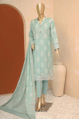 Meenakari By Hz Unstitched 3 Piece Emb Doriya Suit-MED-01-Mint