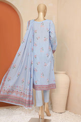 Meenakari By Hz Unstitched 3 Piece Emb Doriya Suit-MED-03-Sky Blue