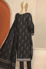 Meenakari By Hz Unstitched 3 Piece Emb Doriya Suit-MED-04-Black