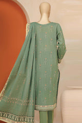 Meenakari By Hz Unstitched 3 Piece Emb Doriya Suit-MED-04-Green