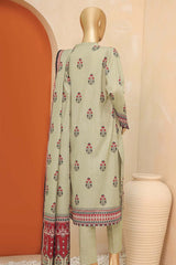 Meenakari By Hz Unstitched 3 Piece Emb Doriya Suit-MED-05-Olive
